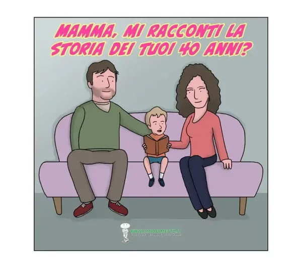 img Fumetto personalizzato per i 40 anni di Francesca