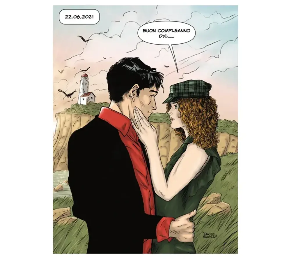 Un compleanno speciale per Dylan, dalla sua Lilly. Una dedica a fumetti da parte di Chiara