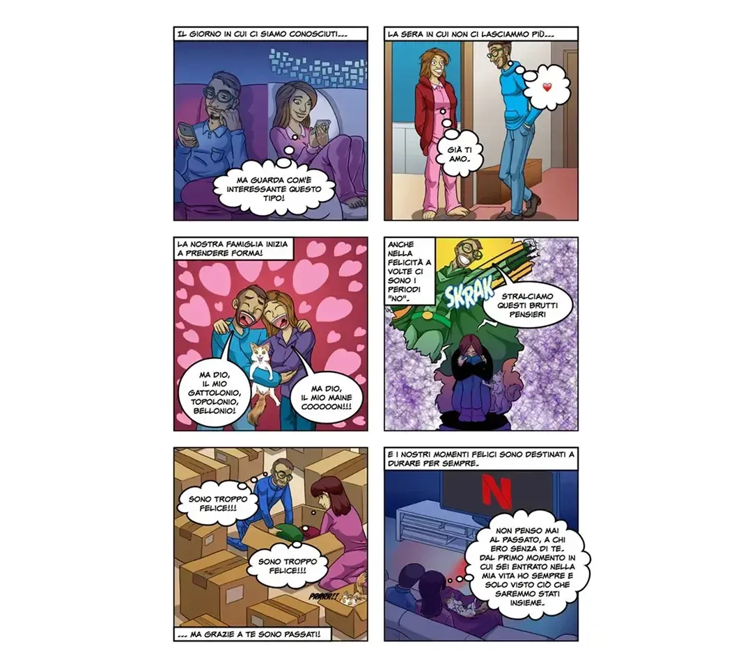 img Il regalo di Jessica a Michele_ un fumetto personalizzato sulla loro storia d'amore